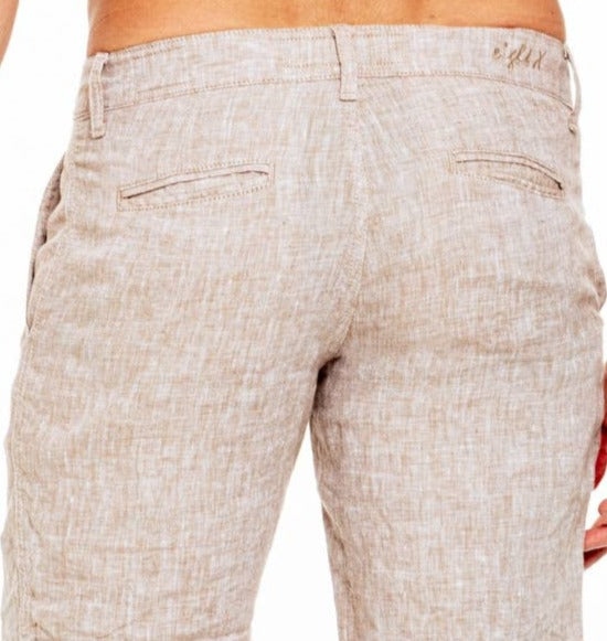 Linen Slim Fit Pants - Beige - La De Da