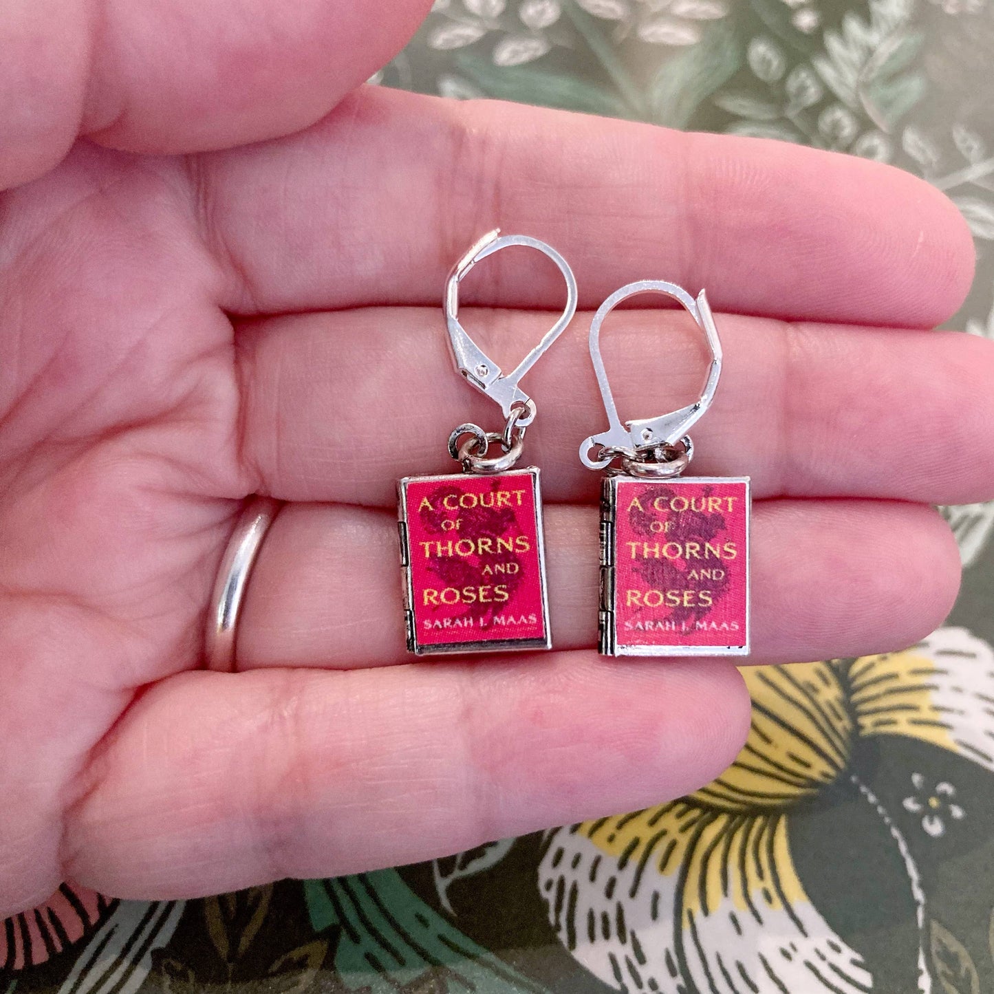 Earrings Book Locket A Court of Thorns and Roses