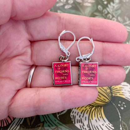 Earrings Book Locket A Court of Thorns and Roses