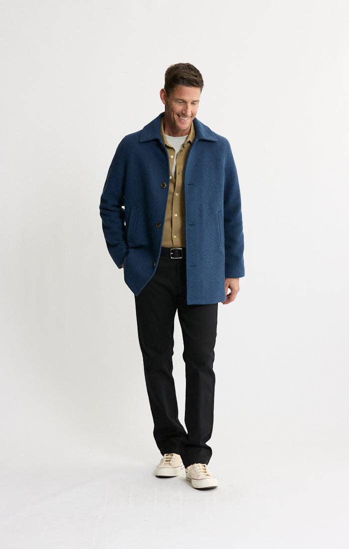 Mott Wool Blend Coat - Warm Blue