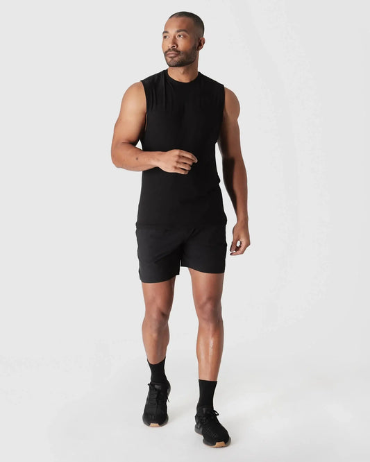 Active Sleeveless Muscle Tank - Black