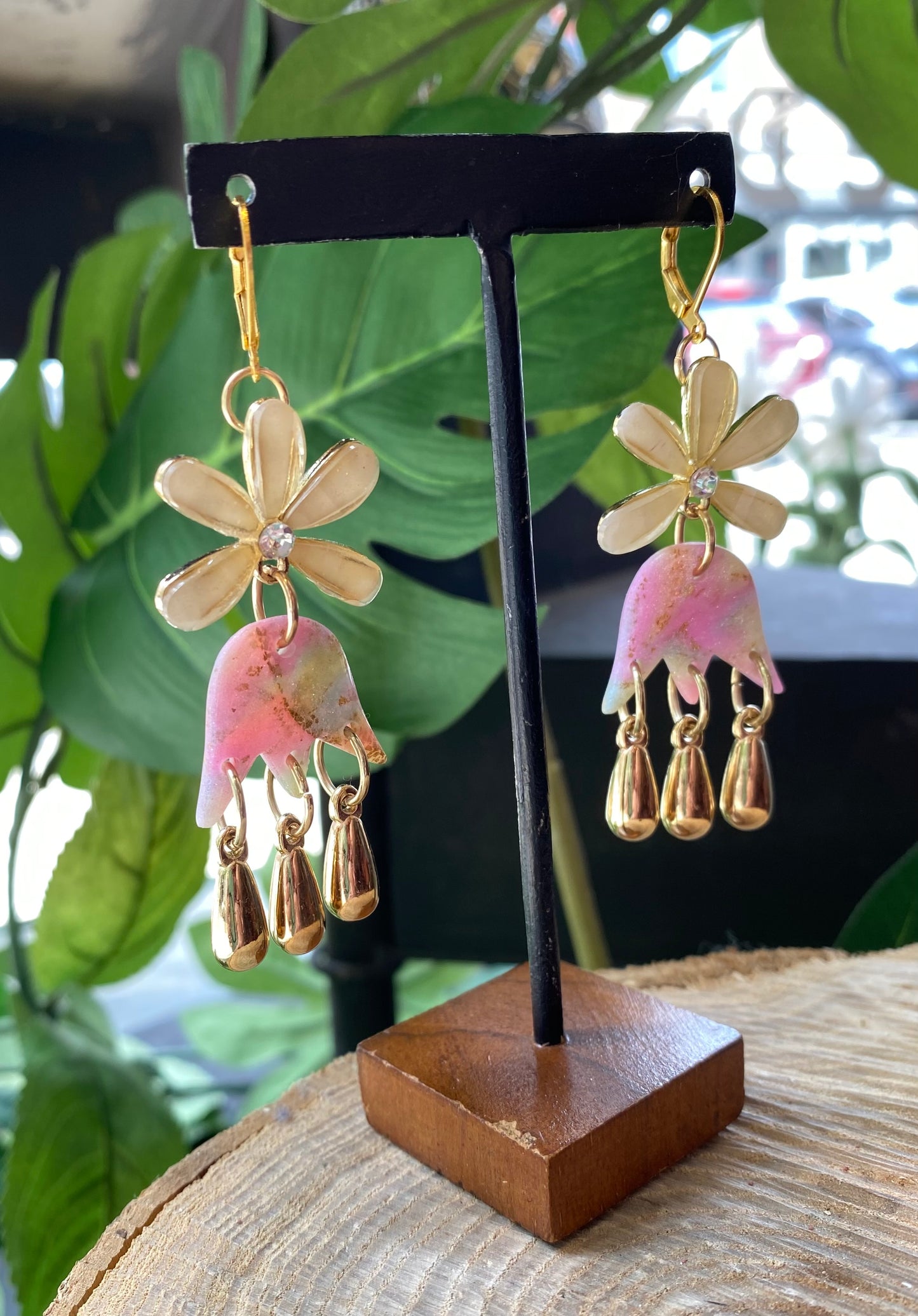 Pastel Floral Dangles *E33
