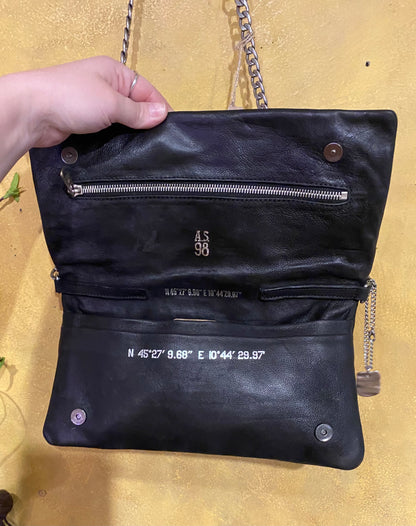 Hawkins Leather Crossbody Bag - Black