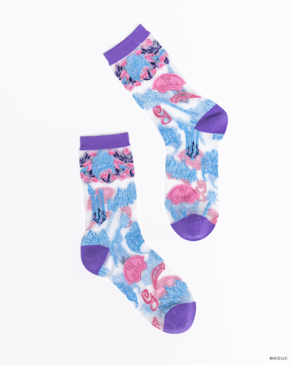 Wicked Get Ready with Glinda Shimmer Sheer Crew Sock