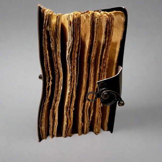 Sacred Datura Moon Journal | Leather Journal | Blank Vintage Notebook