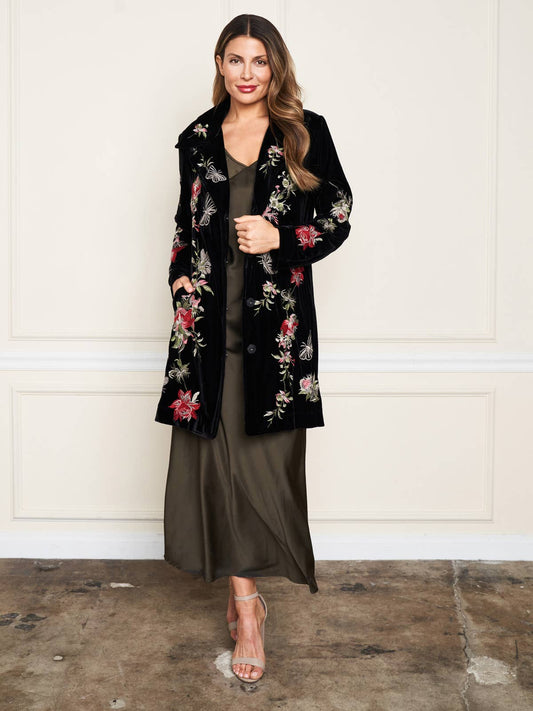 Velvet Embroidered Coat