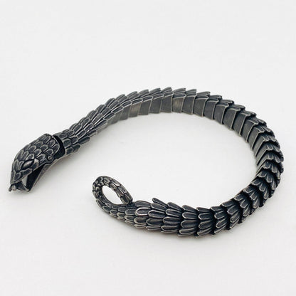 Black Coating Stainless Steel Snake Chain Bracelet