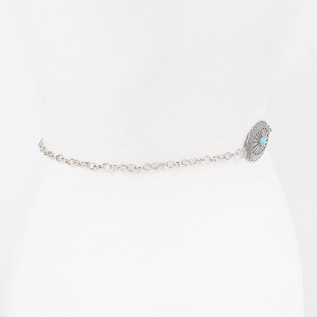 Western Style Metal Chain Belt - ATS