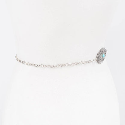 Western Style Metal Chain Belt - ATS