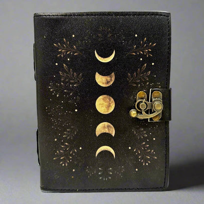 Moon Journal | Leather Journal | Blank Vintage Notebook