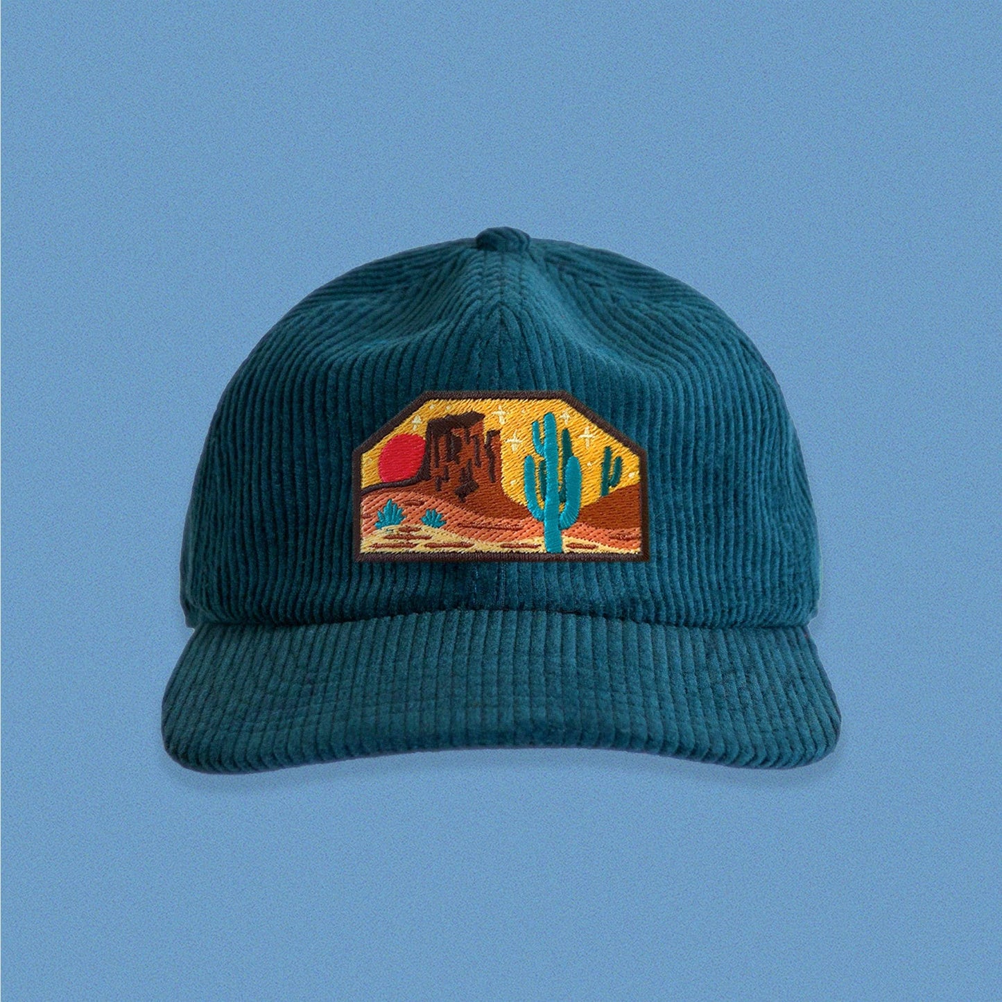 Wild West Corduroy Hat - Turquoise