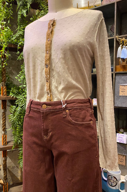 Taylor Straight Leg Denim Jean - Cabernet Cherry