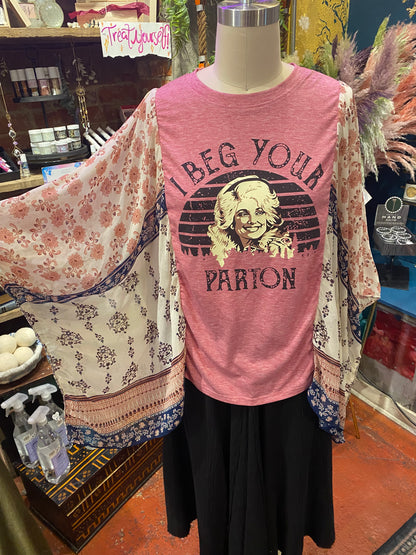 "I Beg Your Parton" Dolly Poncho/Tunic *#59