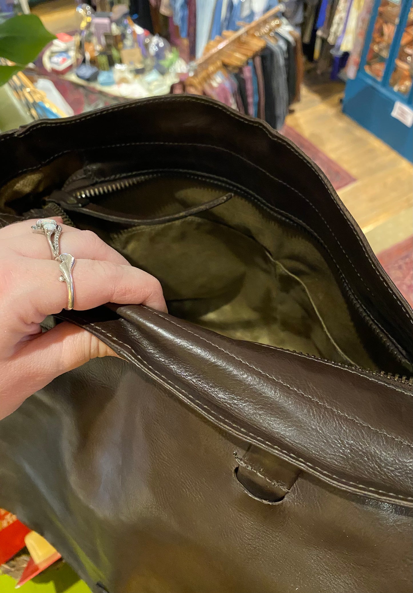 Hudde Leather Bag - Dark Brown