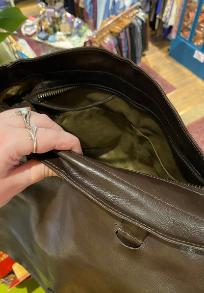 Hudde Leather Bag - Dark Brown