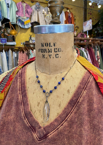 Cicada Wings w/ Sodalite Necklace *N254