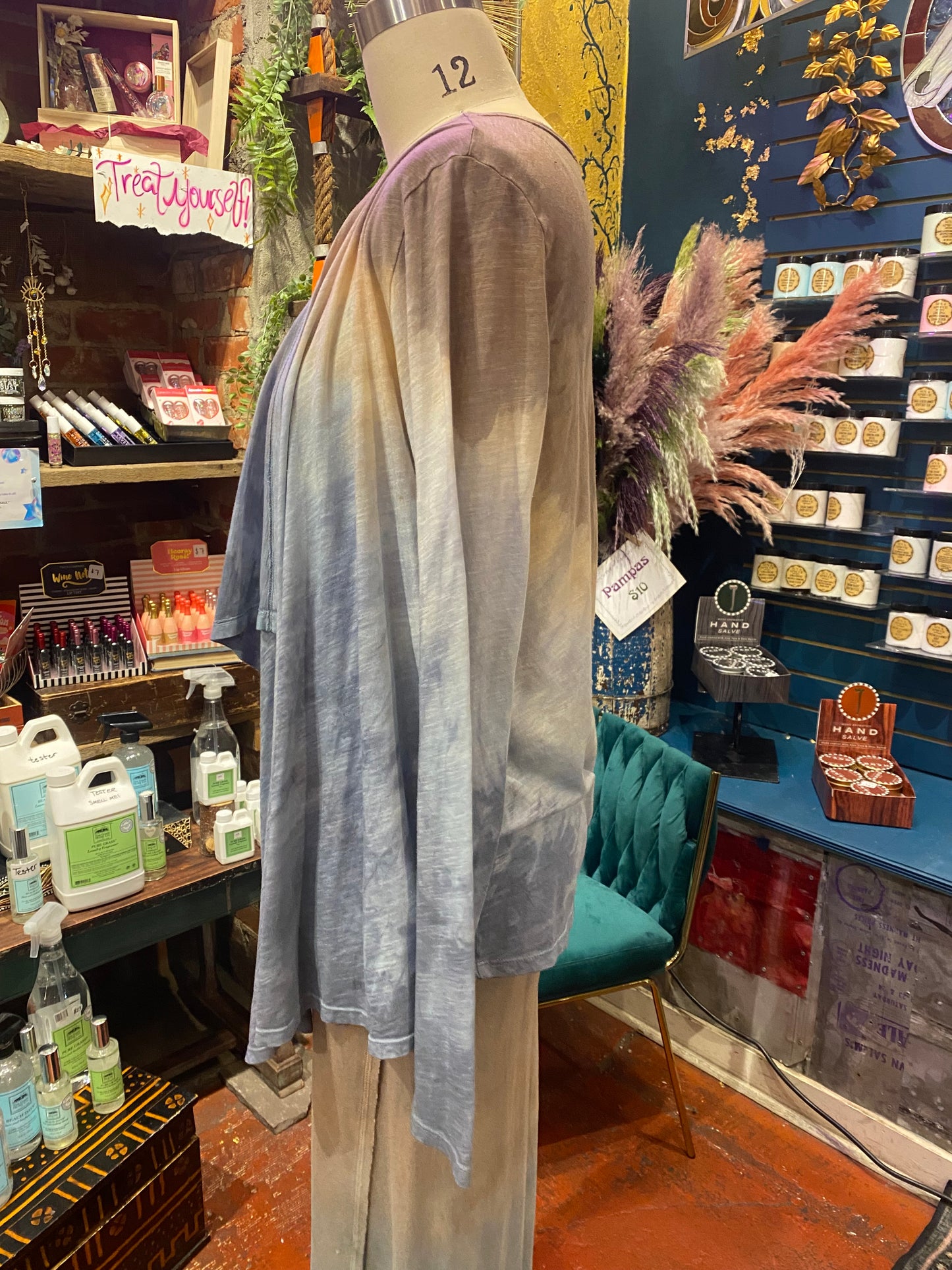 Custom Dyed Cardigan - Mountain