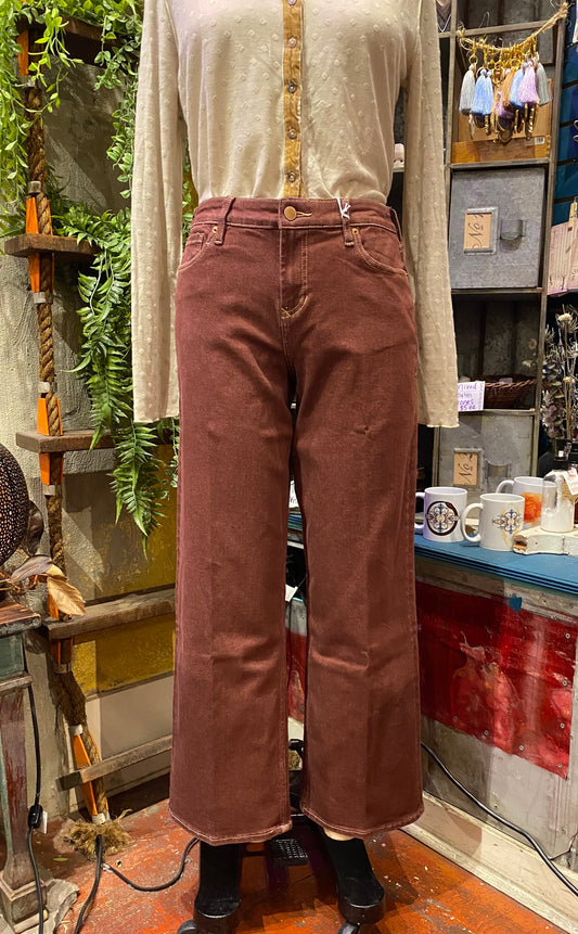 Taylor Straight Leg Denim Jean - Cabernet Cherry