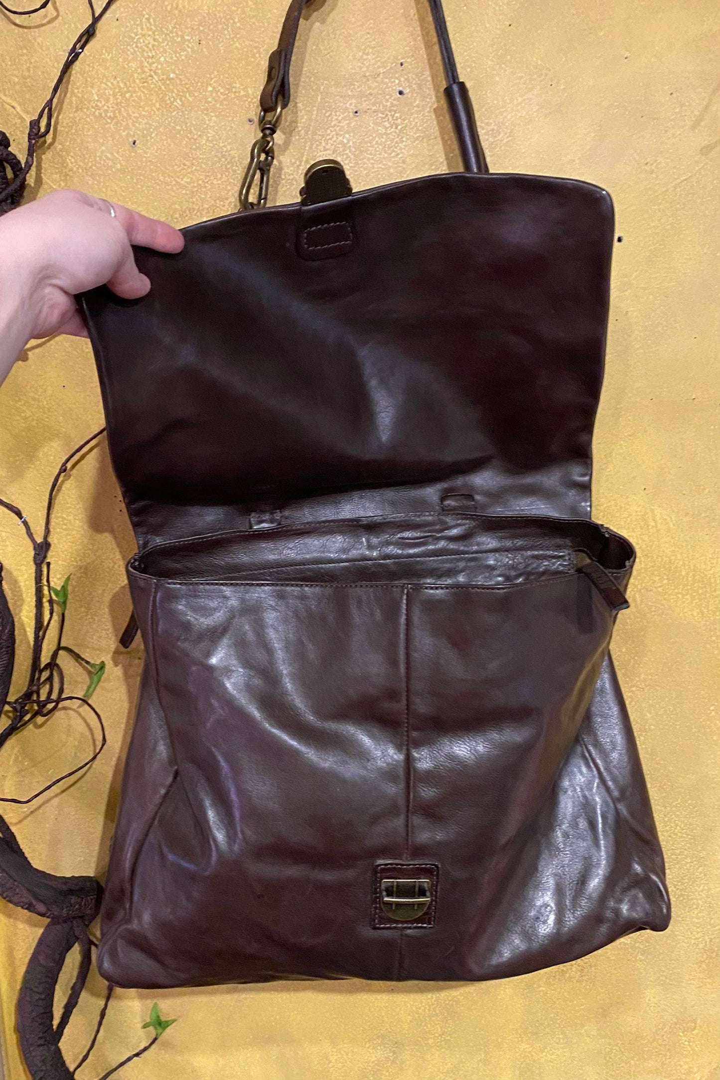 Hudde Leather Bag - Dark Brown