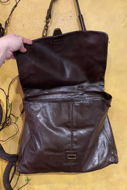 Hudde Leather Bag - Dark Brown