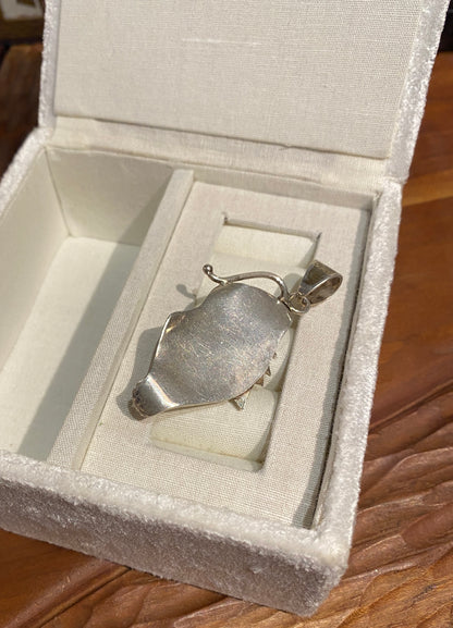 Sterling Silver Wrapped Quartz Pendant