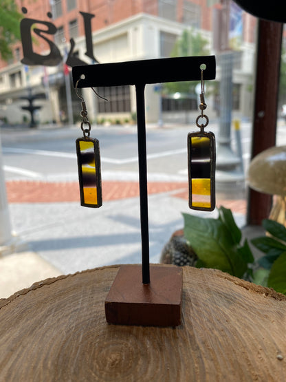 Stained Glass Rectangle Earrings - KC20*