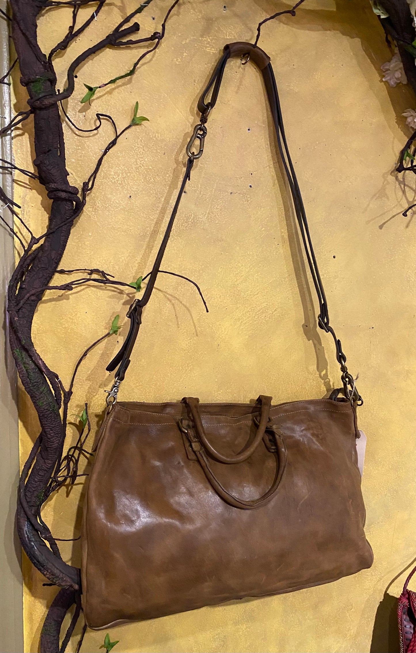 Hallman Leather Bag - Camel