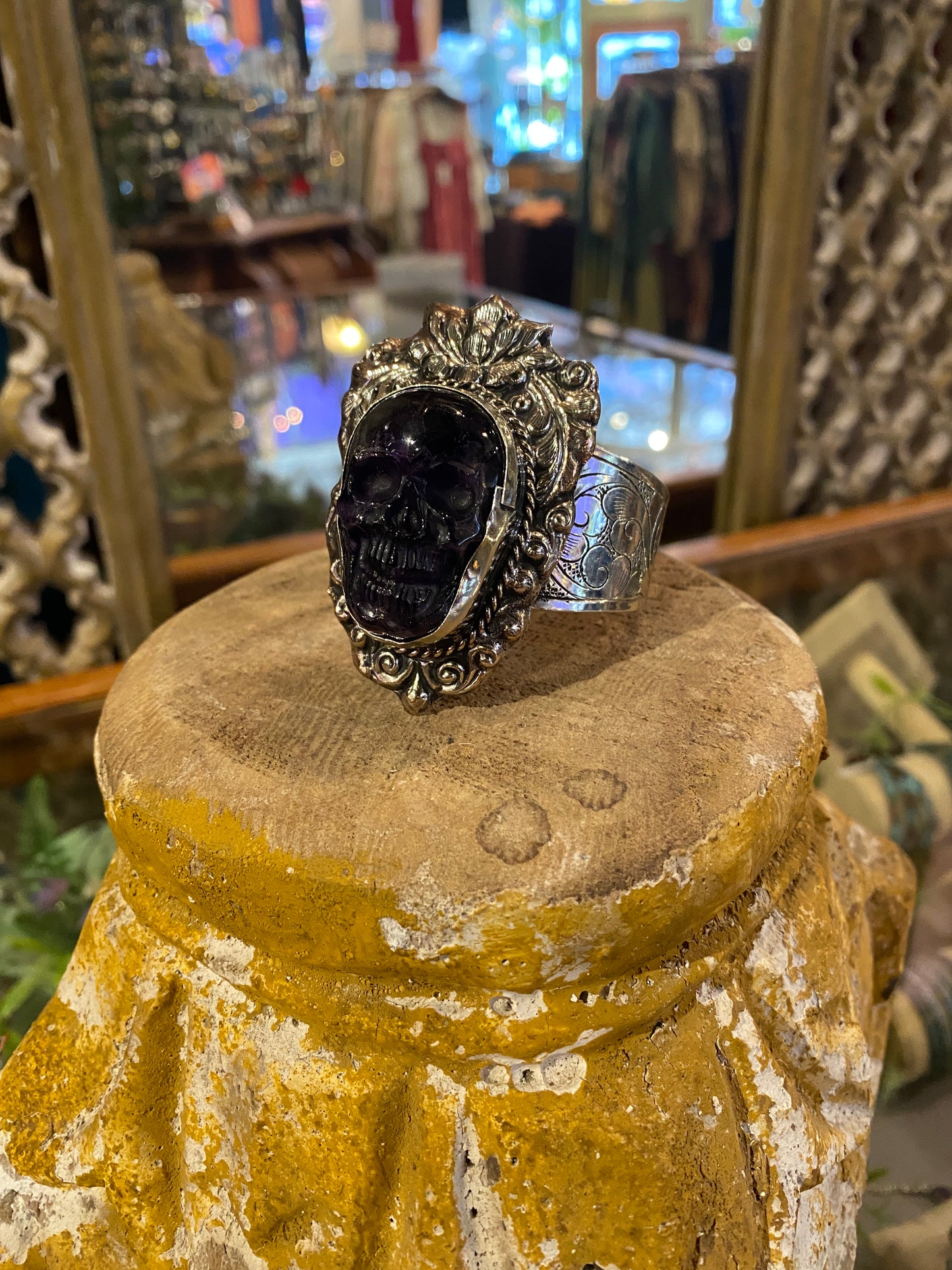 Amethyst Skull Cuff Bracelet (2)