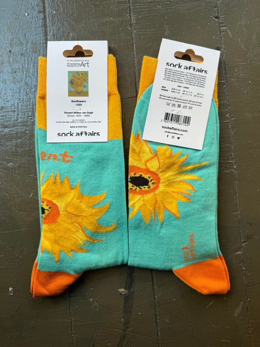 Sunflowers Van Gogh Socks