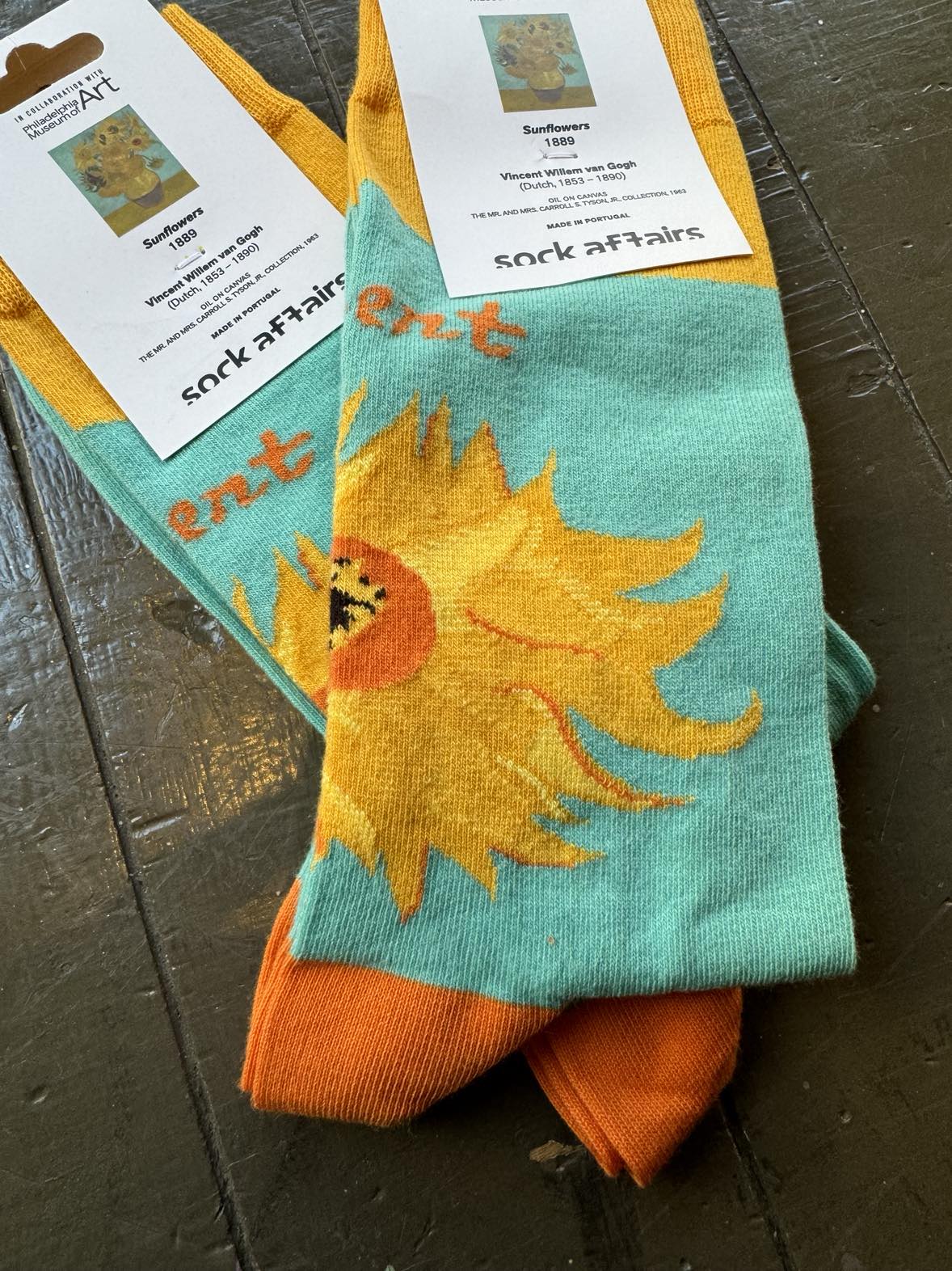 Sunflowers Van Gogh Socks