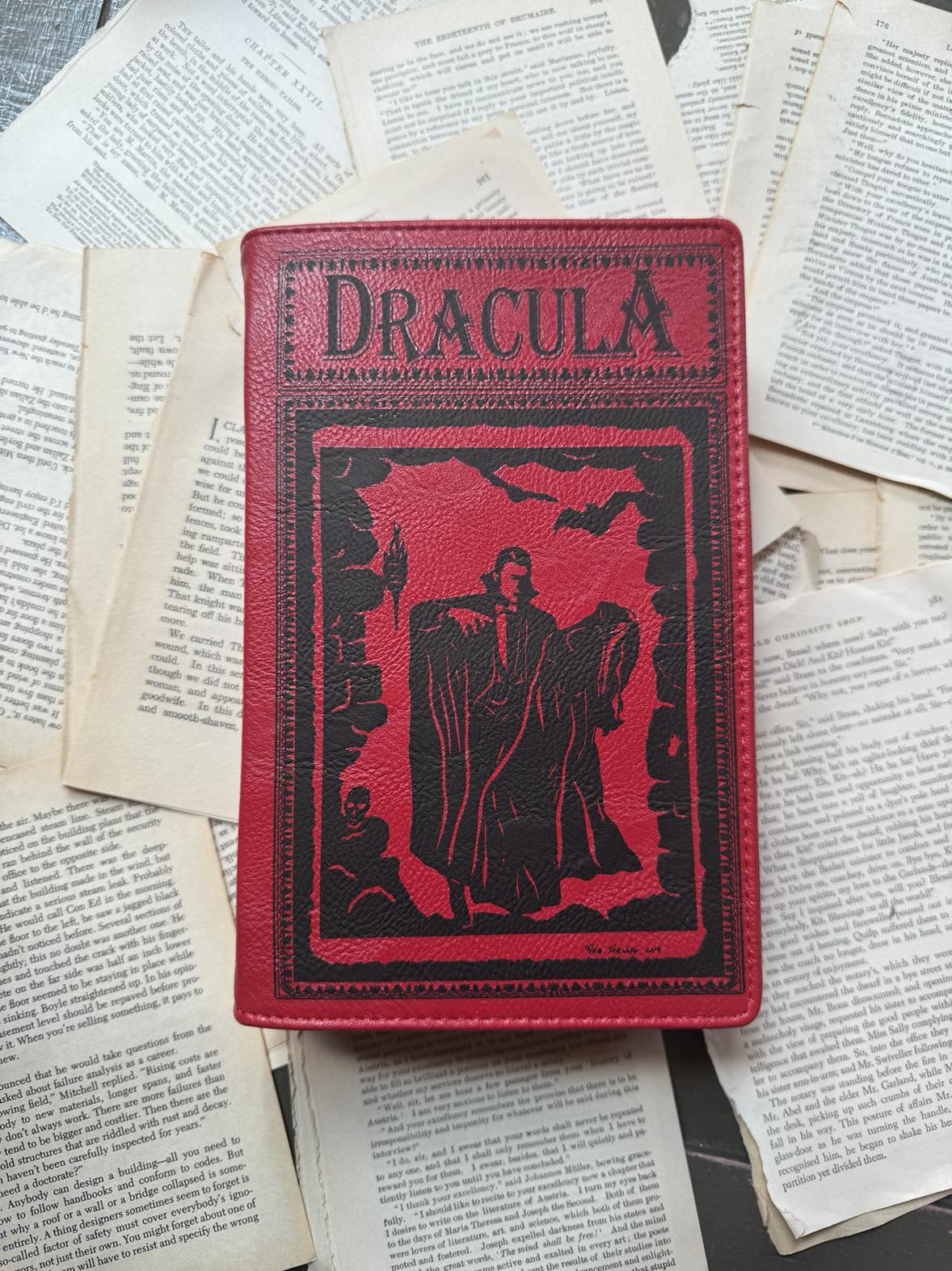 Dracula Book Crossbody Bag - Red