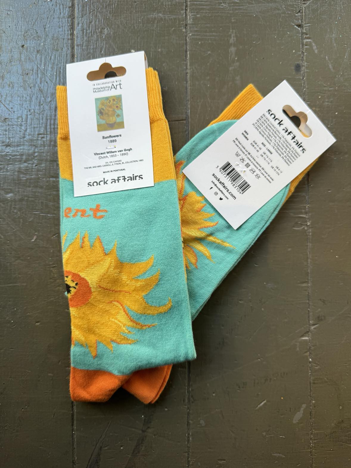 Sunflowers Van Gogh Socks