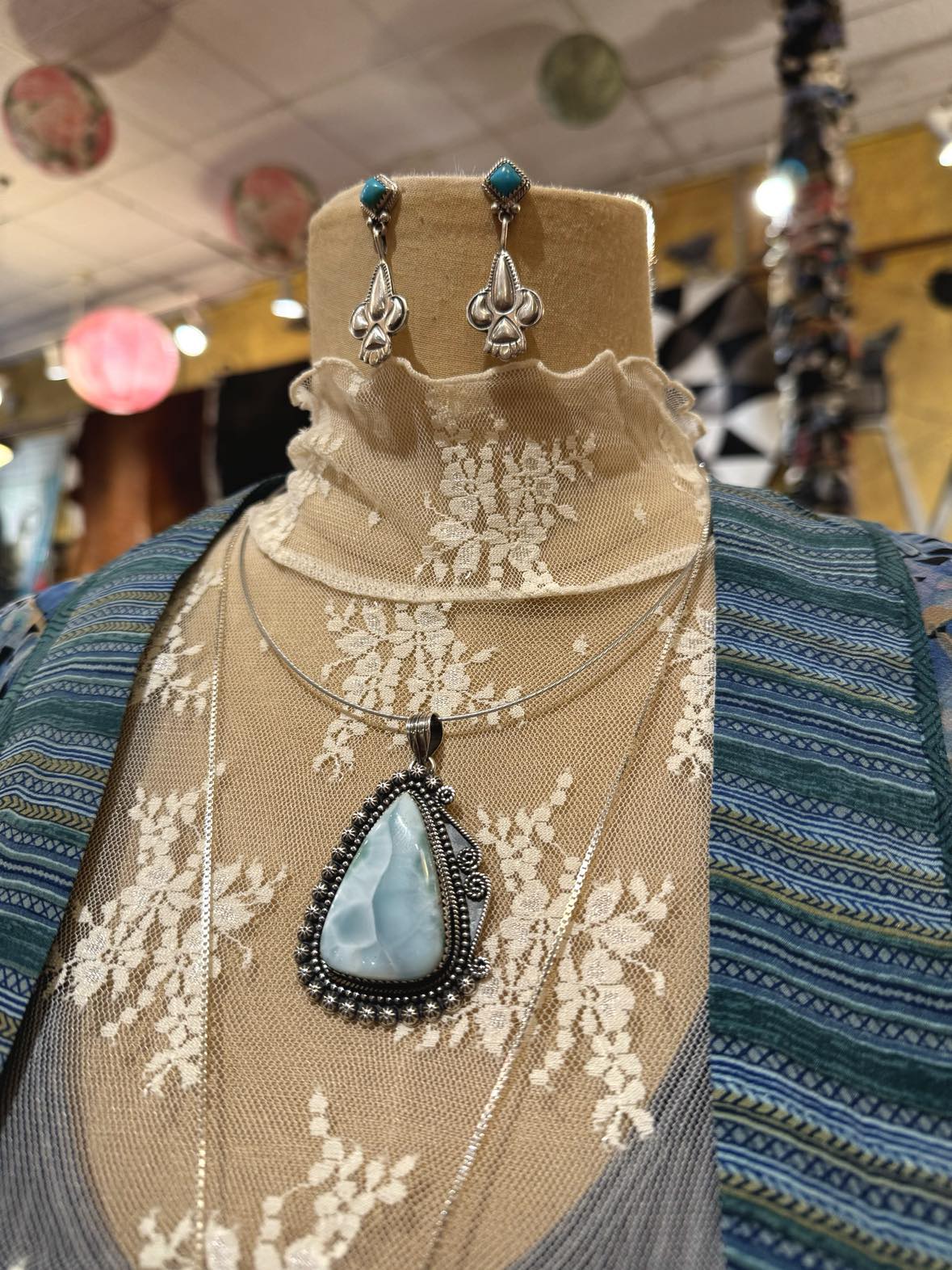 #57 Larimar Pendant Necklace*