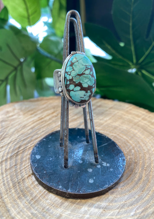 Oval Turquoiset Fine Silver Ring *425R-35