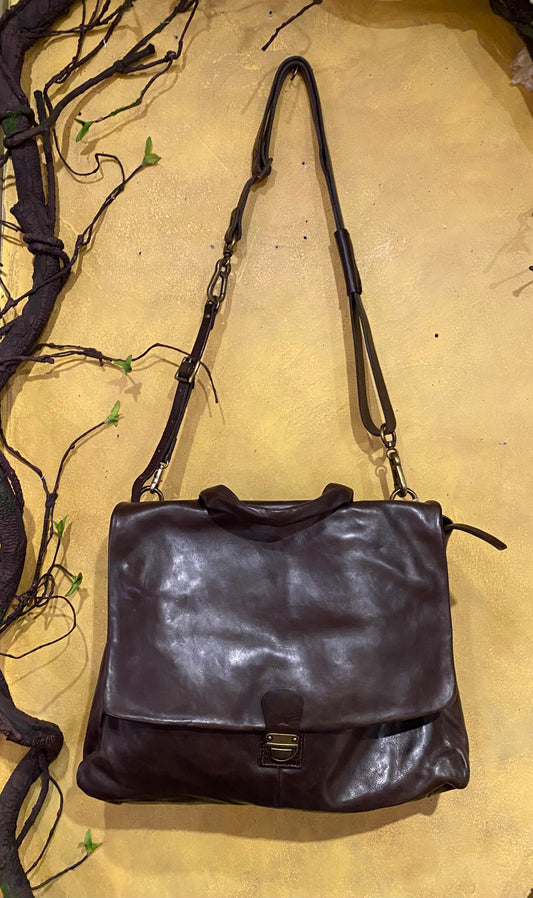 Hudde Leather Bag - Dark Brown