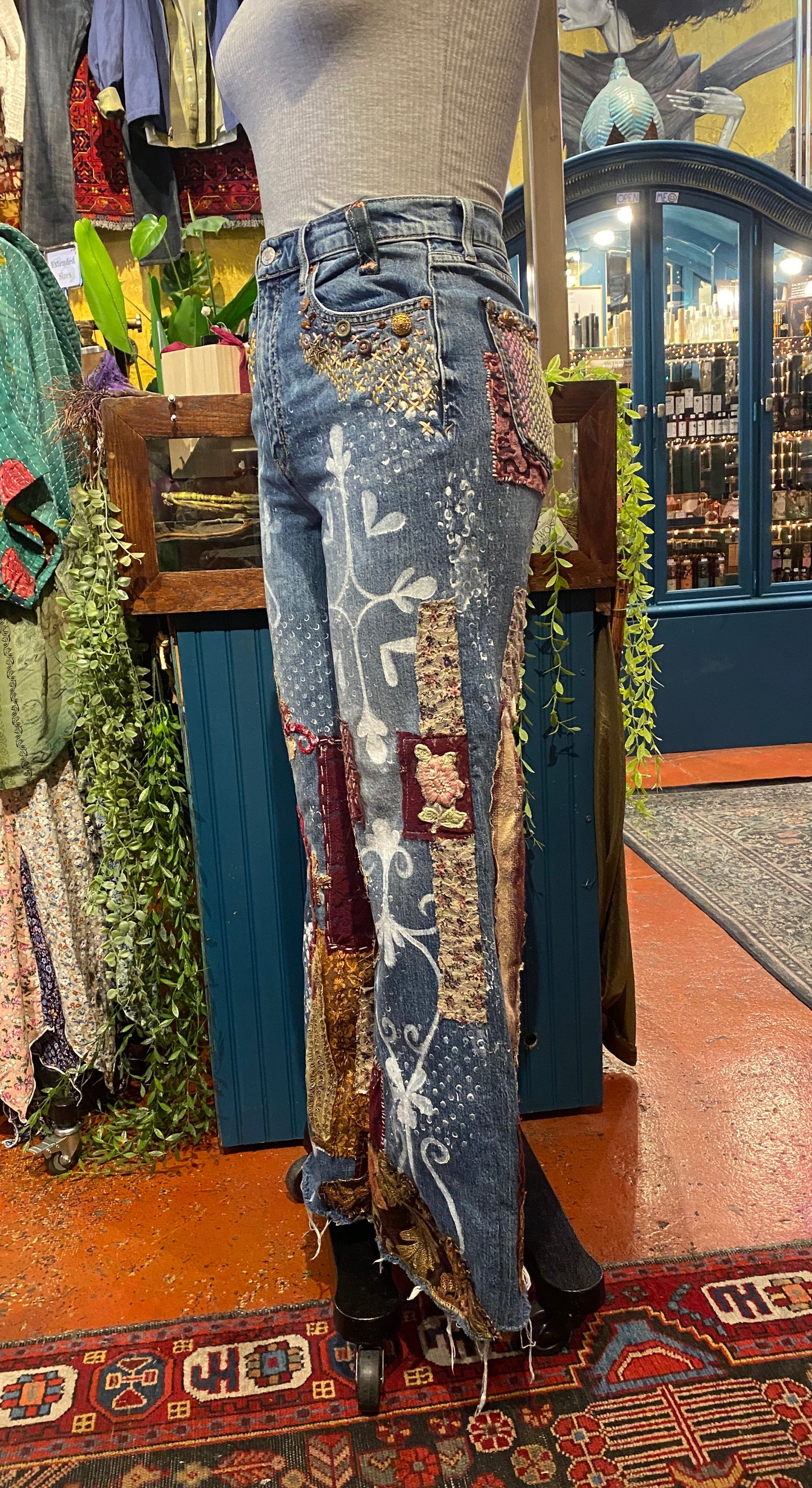 Embroidered Dreams Daze High Rise Wide Leg Jean - Savannah Pedersen*