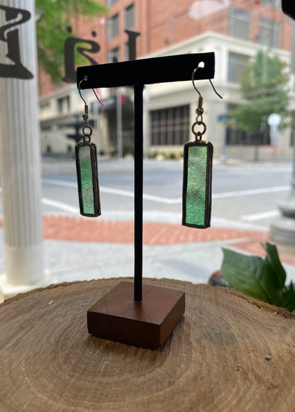 Stained Glass Rectangle Earrings - KC17*