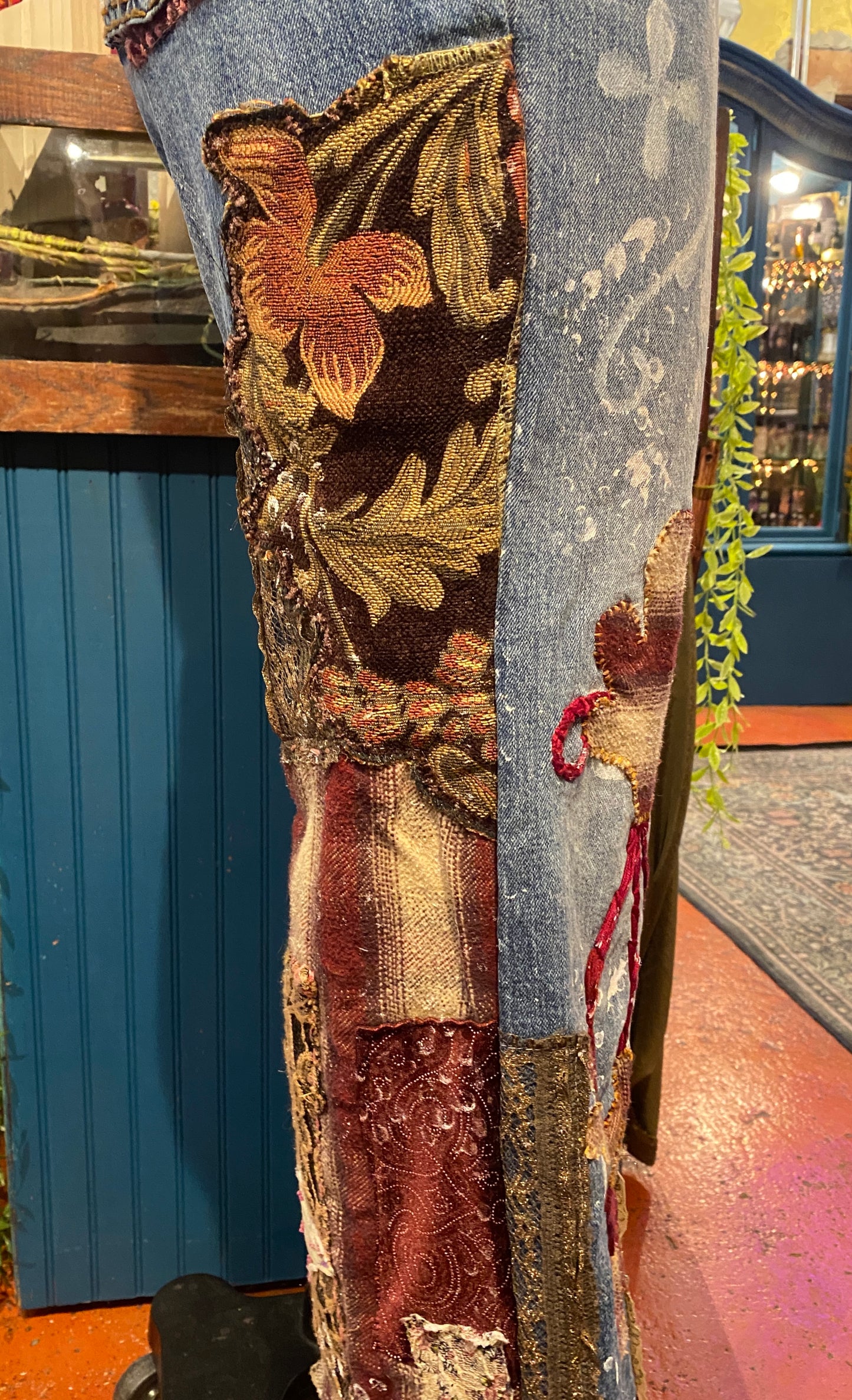 Embroidered Dreams Daze High Rise Wide Leg Jean - Savannah Pedersen*