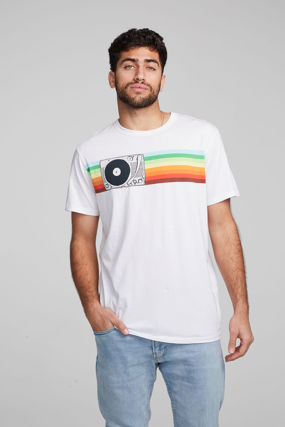 Turntable Rainbow Crew Neck Tee - La De Da