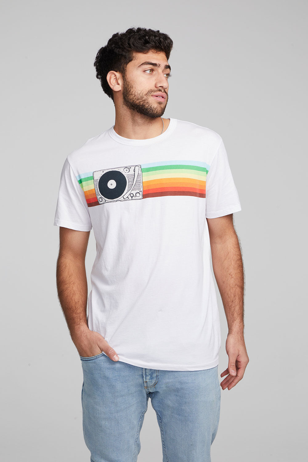 Turntable Rainbow Crew Neck Tee - La De Da