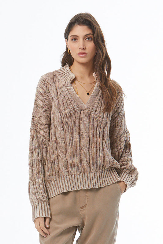 Auckland Sweater - Shiitake Mineral Wash