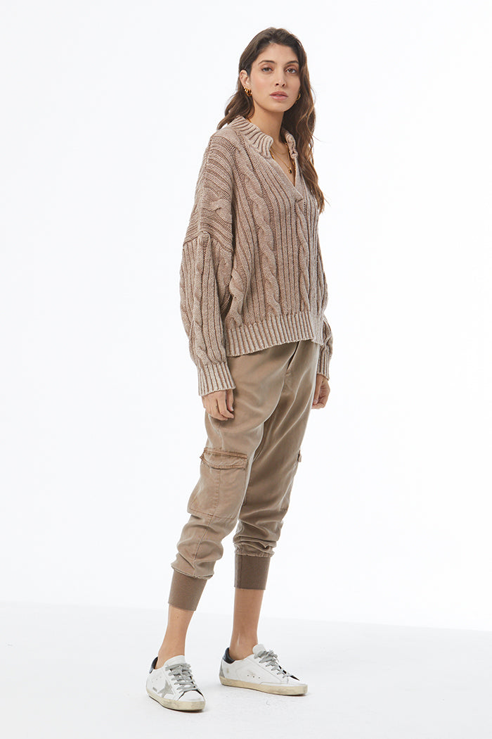 Auckland Sweater - Shiitake Mineral Wash