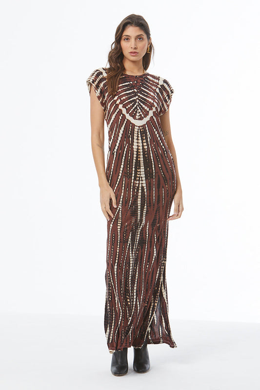 Mackenzie Muscle Tee Dress - Sepia Nexus Wash