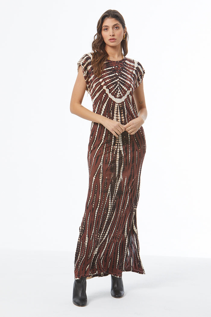 Mackenzie Muscle Tee Dress - Sepia Nexus Wash