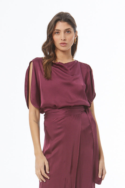 Rumi Top - Cherry Lacquer