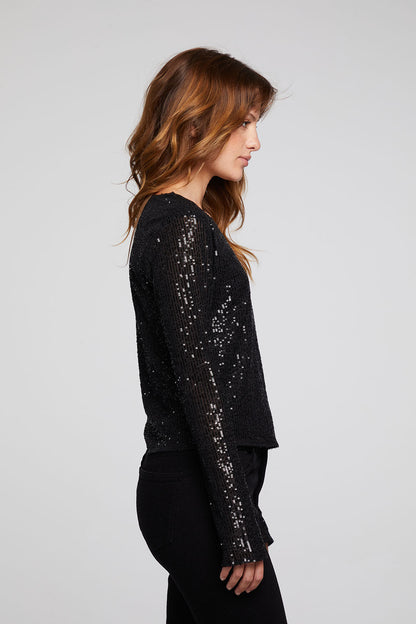 Union Licorice Sequin Long Sleeve