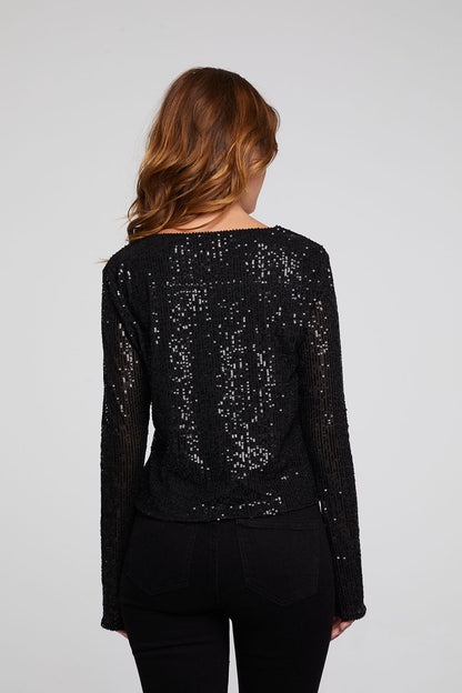 Union Licorice Sequin Long Sleeve