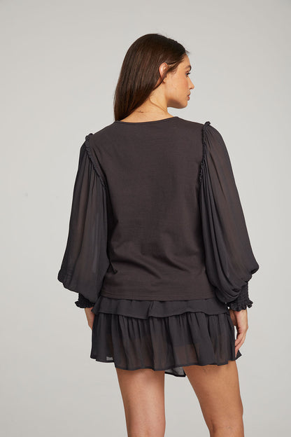 Clyde Licorice Blouse