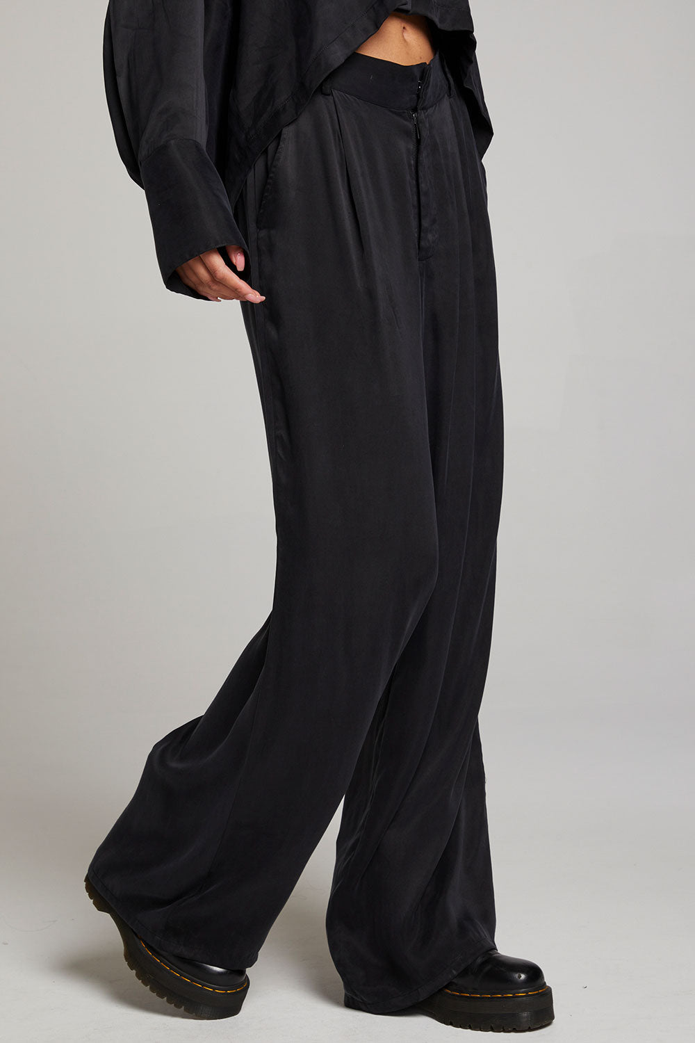 Silky Twill Roy Trouser - Licorice