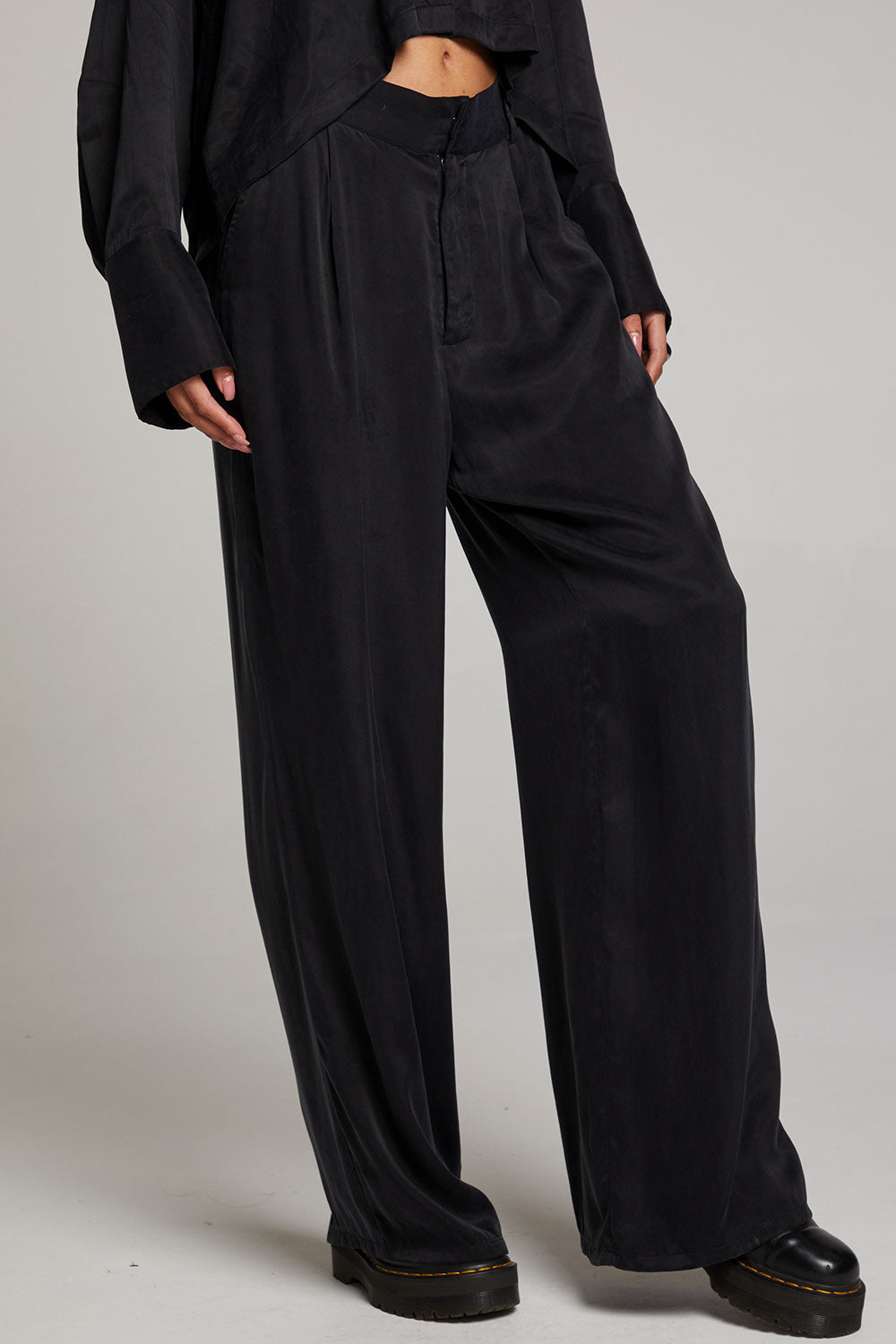 Silky Twill Roy Trouser - Licorice